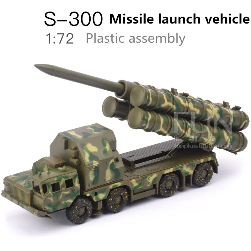172Plastic Assembled Missile Launcher Toys,S300 Surface to Air Missile