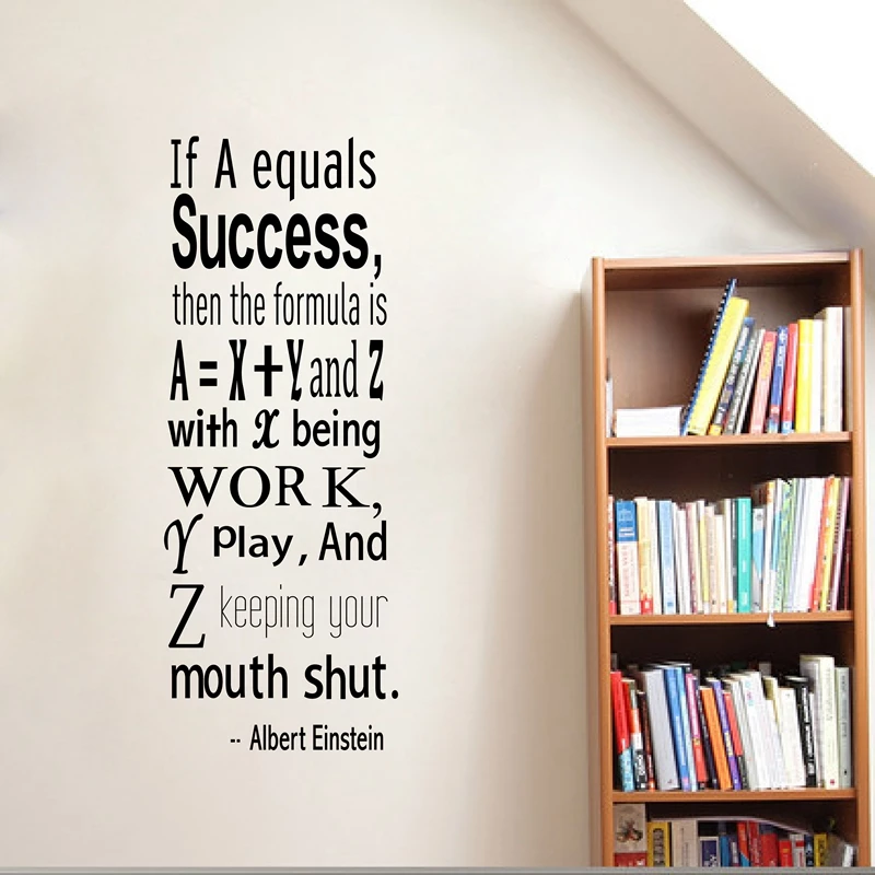 If a Equals Success Wall Quote ALBERT EINSTEIN Then the Formula Is