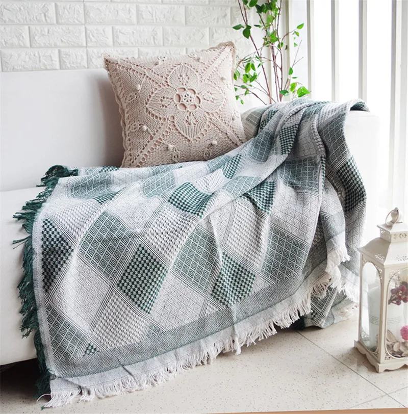 Скандинавское романтическое геометрическое одеяло диванное декоративное покрывало цветной диван/кровати плед нескользящее стеганое одеяло s