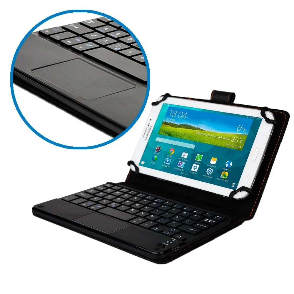

Universal 7 7.9 8 inch Android Windows IOS Tablet PC Detachable Bluetooth Keyboard With Touchpad+PU Leather Case Cover Stand+PEN