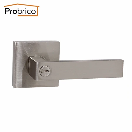 Probrico дверные ручки для межкомнатных дверей без ключа замок конфиденциальности набор атласный никель Передний Задний рычаг с защелкой для спальни ванной комнаты