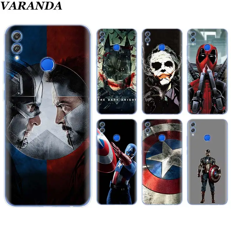 

Marvel avengers Super Hero Silicone Soft Case for Huawei Honor 8X 8C 7A 7C 7S 9 10 Lite Y5 Y6 Y7 Y9 2019 Phone Case Coque