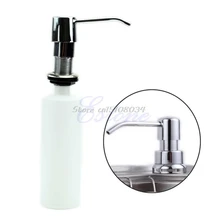 300 мл пластик+ нержавеющая сталь ванная комната кухня раковина дозатор жидкого мыла S08 и Прямая поставка