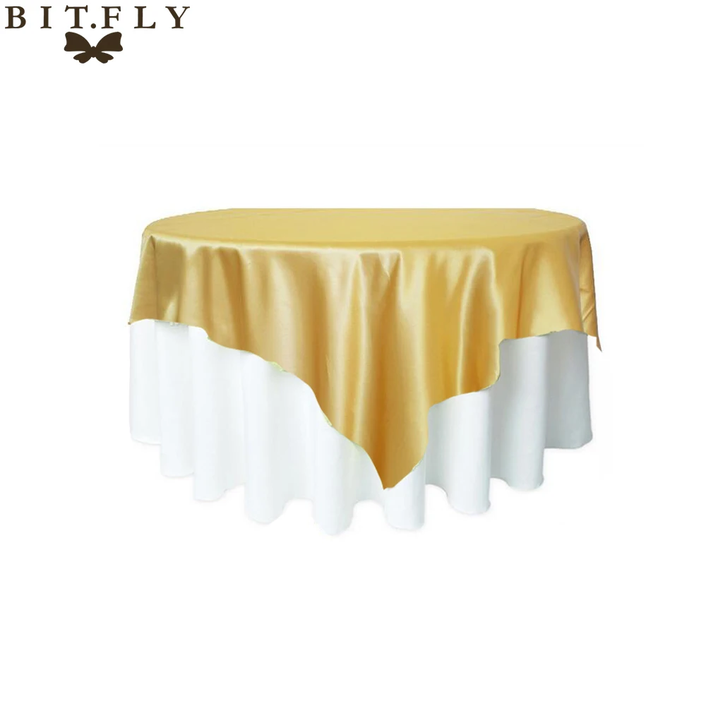 228X228cm Square Satin Tablecloth Table Cover Banquet Wedding Party Home Decor 
