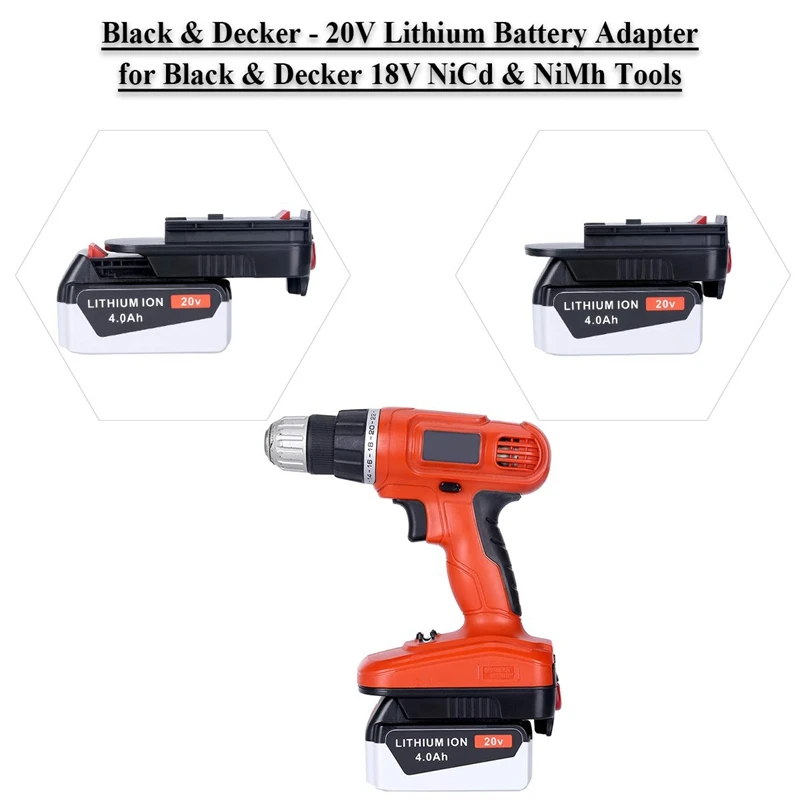 Hpa1820 20 в адаптер для преобразования батареи для Black Decker/Стэнли/Портер Кабель 20 В Макс литиевая батарея для Black Decker 18 в Ni-MH B