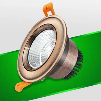 

Free Shipping 15W Dimmable Led Ceiling Downlight Recessed Cob Led Light lamp lighting Led Down Light Warm Cold White AC85-265V