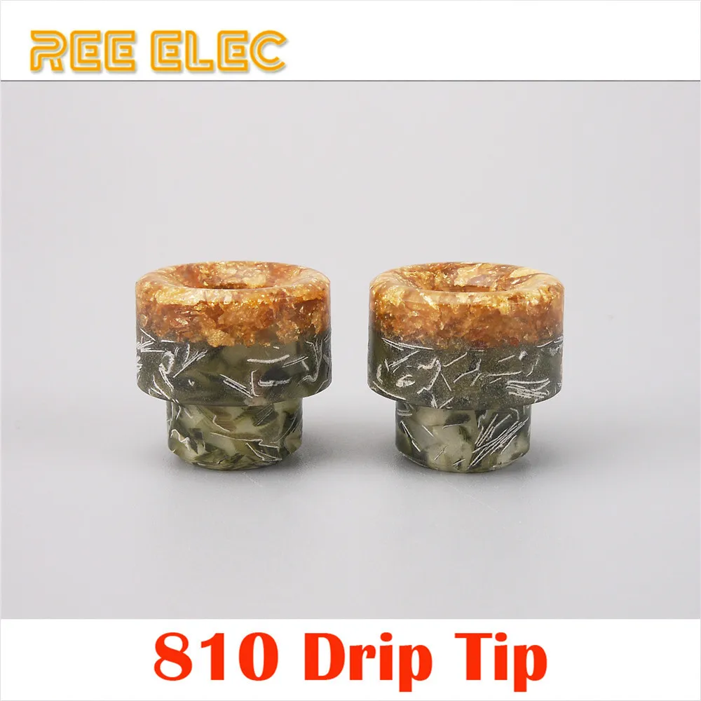 REE ELEC Resin 810 Drip Tip RDA Atomizer Mouth Piece 810 Wide Bore Drip