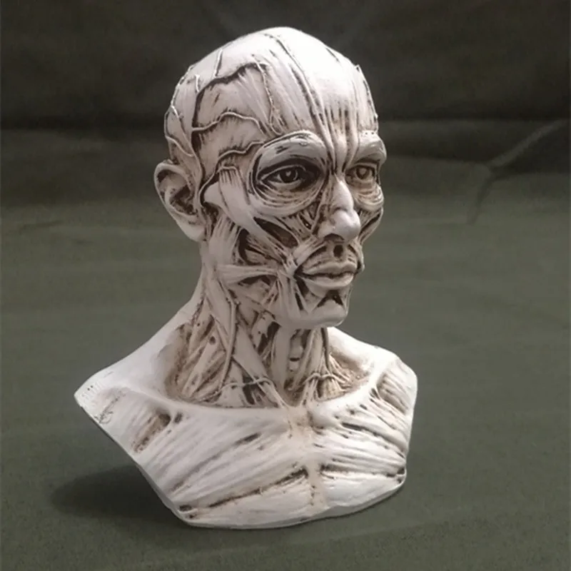 3D Искусство Живопись штукатурка статуя силиконовая форма череп голова человека