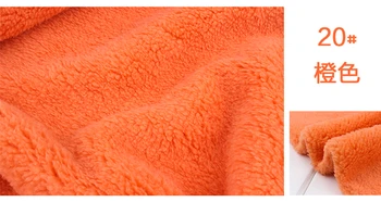 

20# orange 1 meter Berber Fleece Fabric camoFleece Shu Velveteen for DIY toys sleepcoat pajamas nighty bedgown material