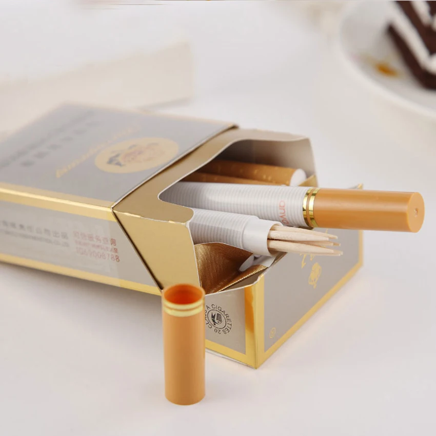 

Two Sticks Outdoor Portable Cigarette Shape Secret Stash Diversion Pill Box Toothpick Holder Toothpick Container Case houders