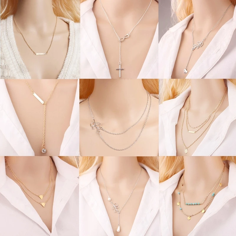 

Alloy Necklace For Women Fine Jewelry Choker Chain Summer Elegant Simple Pretty Trend Unique Accessorie Temperament Popular Gift