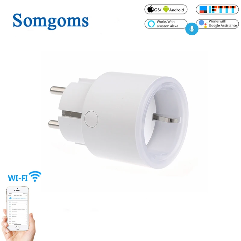 

EU wifi Smart Plug 10A wifi wireless Smart Socket Outlet Google Home Alexa Voice Remote App Control Power Socket Plug