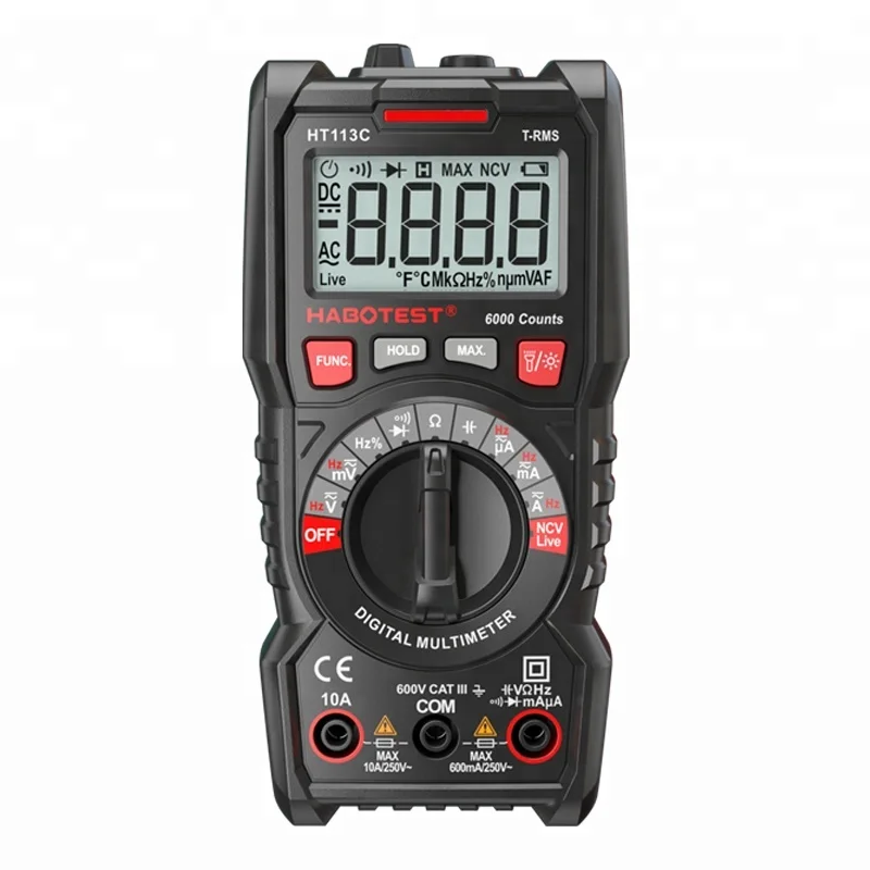 

HT-113C 6000 counts Multimetros digitales Tester Auto range LED and Buzz Backlight Worklight Digital multimetro