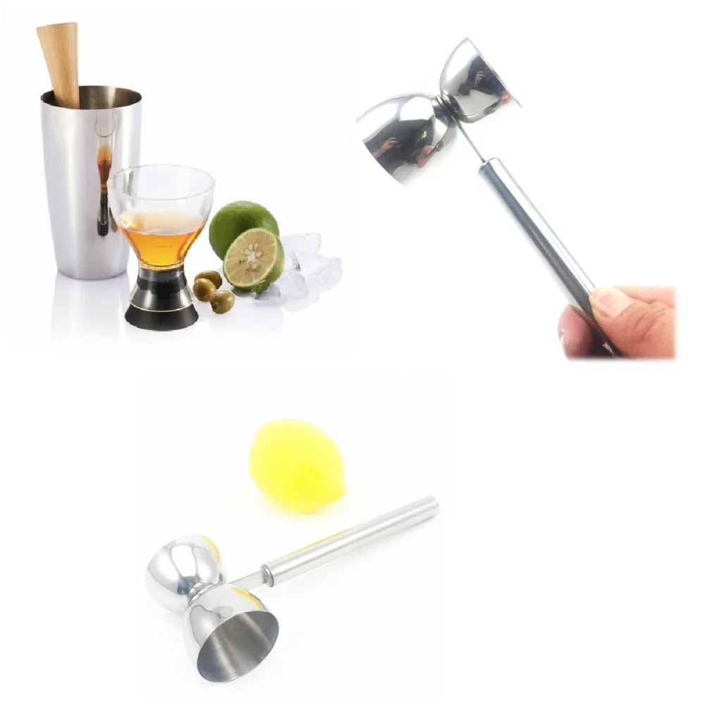 Двойные крючки с ручкой из нержавеющей стали|double jigger|bar toolswine measuring cup |