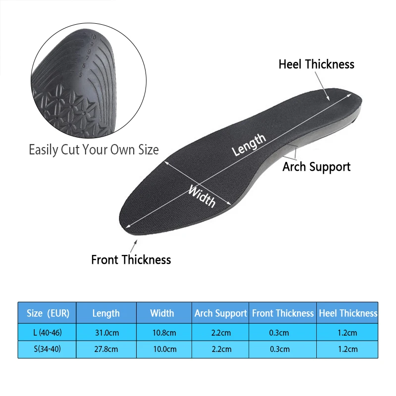 SOCOMFY ПУ спортивные стельки Массажная Подушка Plantar Fasciitis военные колодки