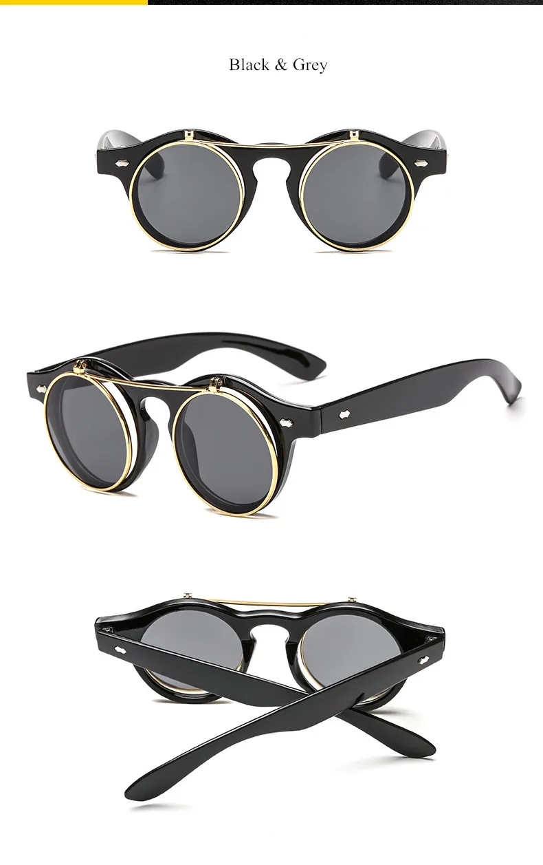 VWKTUUN, стимпанк, женские солнцезащитные очки, Ретро стиль, открытые солнцезащитные очки для мужчин, круглые очки, негабаритные солнцезащитные очки, женские, мужские, спортивные очки