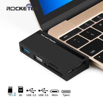 

Rocketek type-c usb 3.0 Ports HUB otg type c memory card reader adapter for SD/TF micro SD macbook/mac pro/mac air pc computer