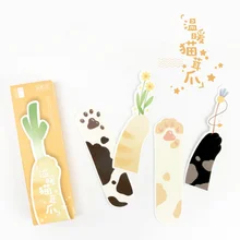 30 шт./упак. милый мультфильм Кот коготь бумага for для книг/поделиться/Книга маркеры/закладки для книг/канцелярские принадлежности