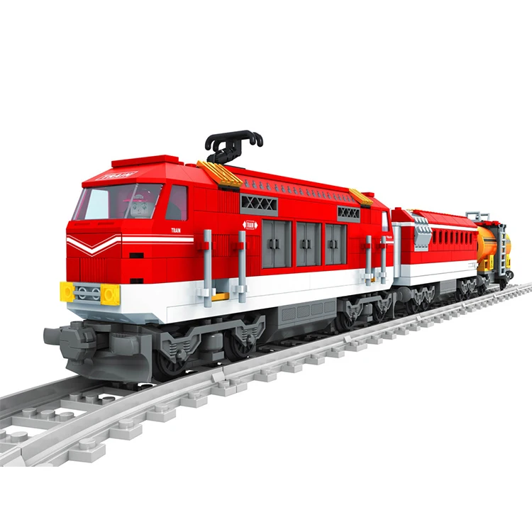 Модель совместима с A25807 588 шт. модели поезда строительные наборы блоки игрушки хобби для мальчиков и девочек