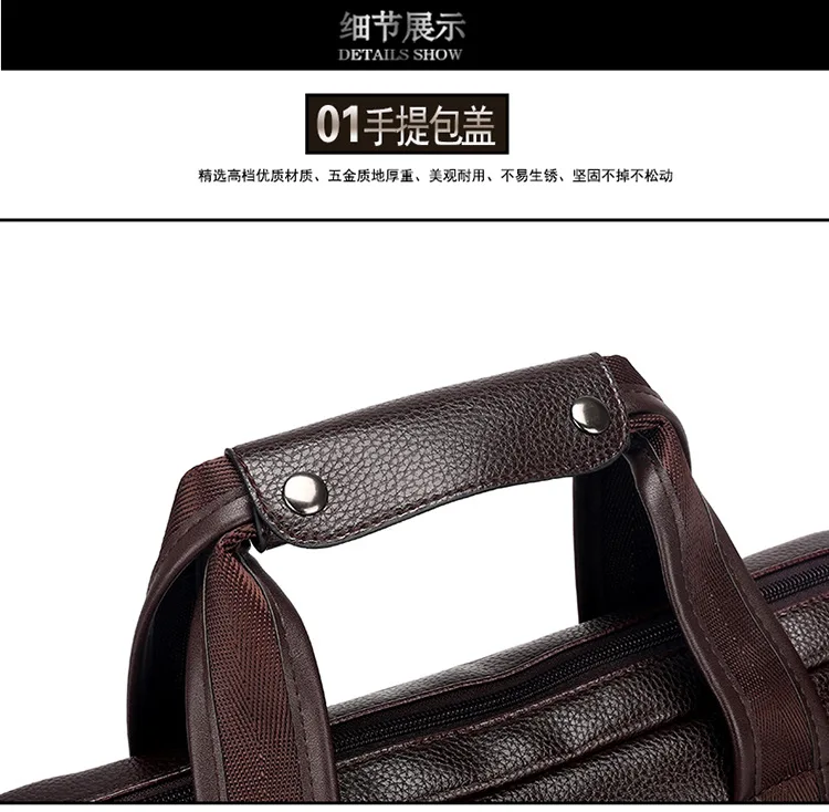 Модные Простые Бизнес Для мужчин Портфели сумка Портативный Винтаж кожаная сумка для ноутбука Высокое качество Tote Повседневное человек