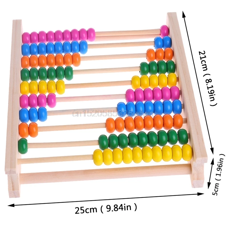 Счеты деревянные бусины Математика счеты образовательные 10 баров для Игрушки для раннего обучения Бесплатная доставка