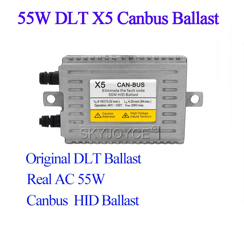 SKYJOYCE 55 Вт DLT Canbus HID балласт комплект AC 12 В без ошибок 5500K Xenon D2H 9012 H1 H11 HB3 HB4 H7|Лампы для