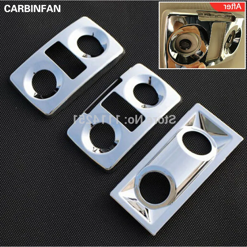 

Free Shipping ABS Chrome Interior Reading Lights Trims 3Pcs/Set For 2013 2014 FIAT FREEMONT