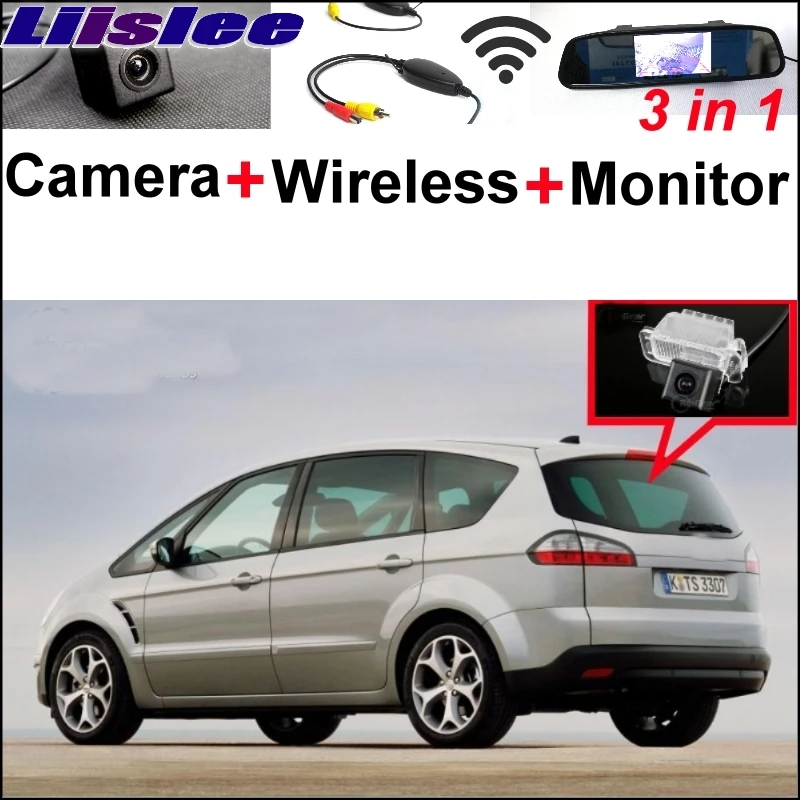 Lisslee 3 in1 Special Camera + Wireless Receiver + Mirror Monitor Easy DIY Parking System For Ford S-Max S Max Smax 2010~2014