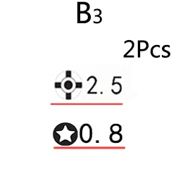 2/5/11 шт прецизионная крышки Pentalobe 0,8 Tri крыло Y0.6 крест Phillips 1,5 Torx T2 отвертка Набор инструментов для сотового телефона iPhone ноутбук - Цвет: B3-2Pcs