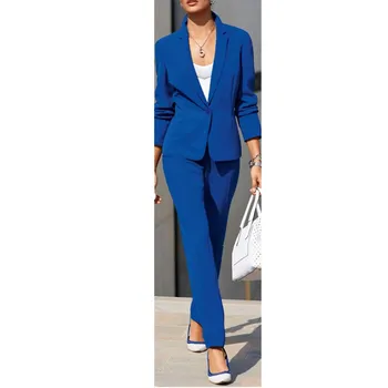 

Custom Fashion women suit blue suit of PROM Lady suit of formal business office suit custom jacket + pants