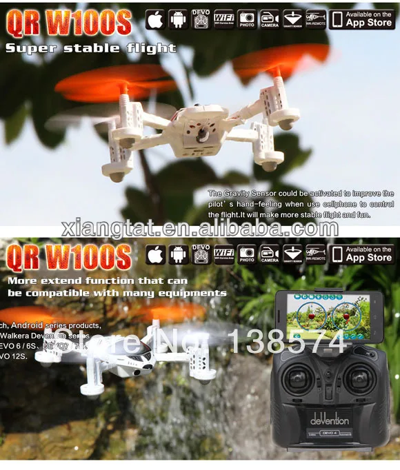 

Walkera QR W100S FPV Wifi RC Quadcopter UFO For IOS/Android System