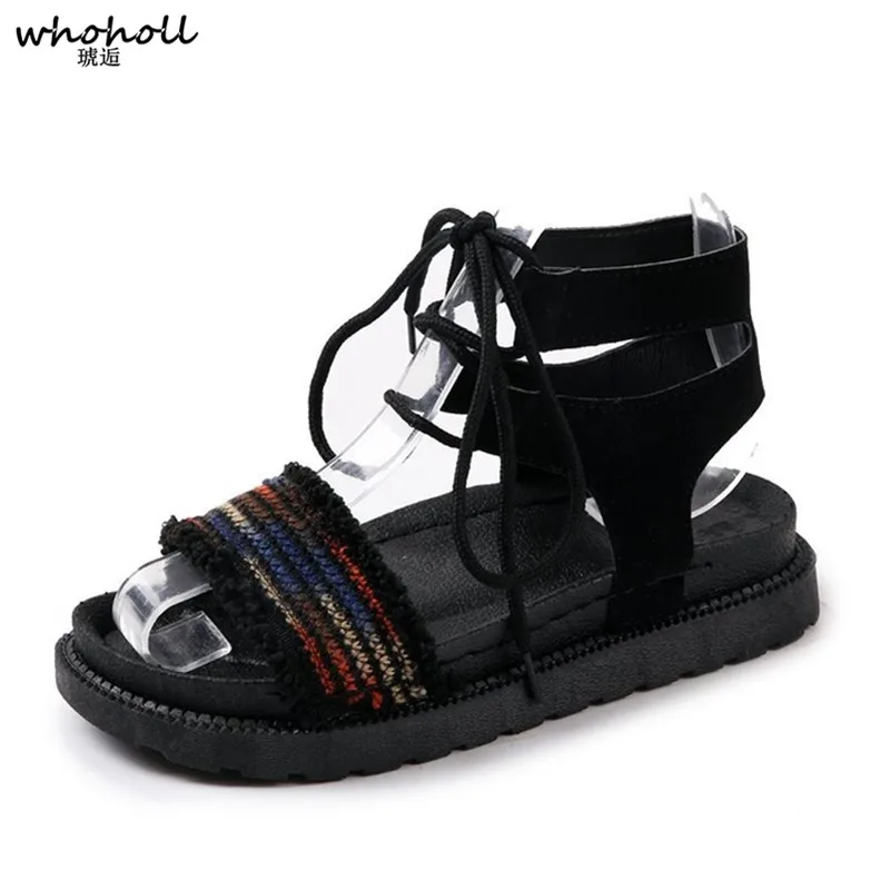 

WHOHOLL Wedges Shoes For Women Sandals Plus Size High Heels Summer Shoes 2019 Flip Flop Chaussures Femme Platform Sandals 2019