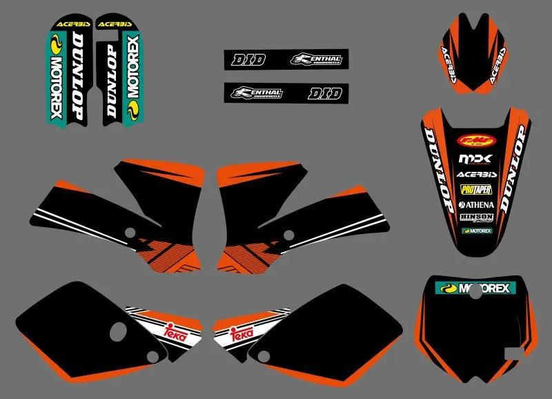 

Motorcycle Full Set Graphics Decals Stickers For KTM SX65 SX 65 2002 2003 2004 2005 2006 2007 2008