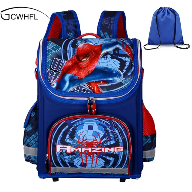 Us 23 11 32 Off New Children School Bags For Boys Orthopedic Waterproof Backpacks Child Boy Spiderman Book Bag Satchel Knapsack Mochila Escolar In