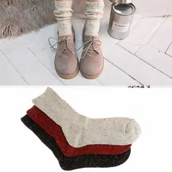 Новый Осень Зима теплые личности винтажные носки Высокое качество носки для девочек для женщин дамы
