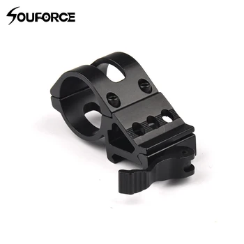 

QD Quick Relase 45 Degree Offset Mount 20mm Weaver Rail Side 25.4mm /30mm Ring Scope Mount For Flashlight/Laser/Riflescope