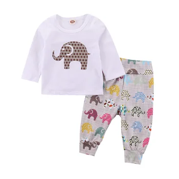 

Baby girls clothes Newborn Infant Baby long sleeve t-shirt and pants 2pcs outfit set