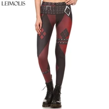 Leimolis 3D печатных Фитнес push up тренировки Леггинсы Женщины готический ретро красная роза череп Большие размеры Высокая талия в стиле панк-рок Штаны