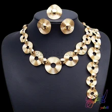 2016 Bohemian copper shape silver and 18 Karat gold color jewellery sets for women classic traditional costume jewellery sets