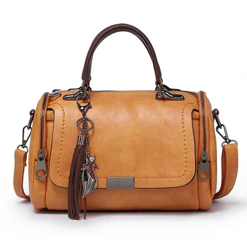 LJL Women Bags Crossbody Bags For Women Retro Vintage Ladies Leather Handbags Women Tassel ...