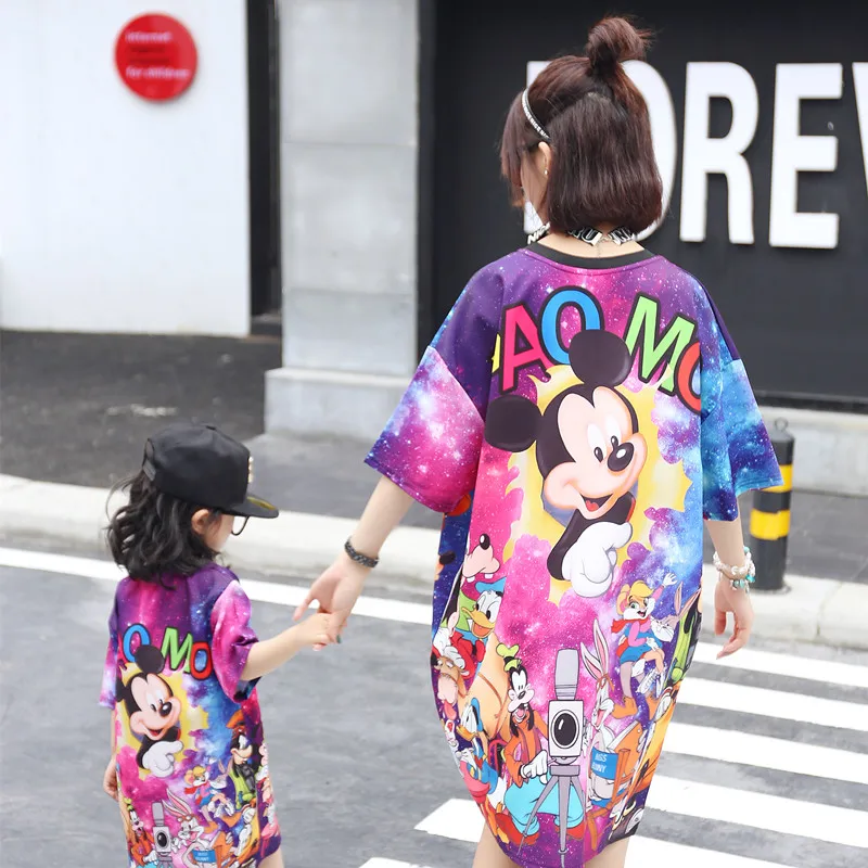 

Mother Daughter Dresses for Family matching Tshirt tees Set Pajamas Mother & Kids Clothes Mom and Daughter Dress Family Clothing