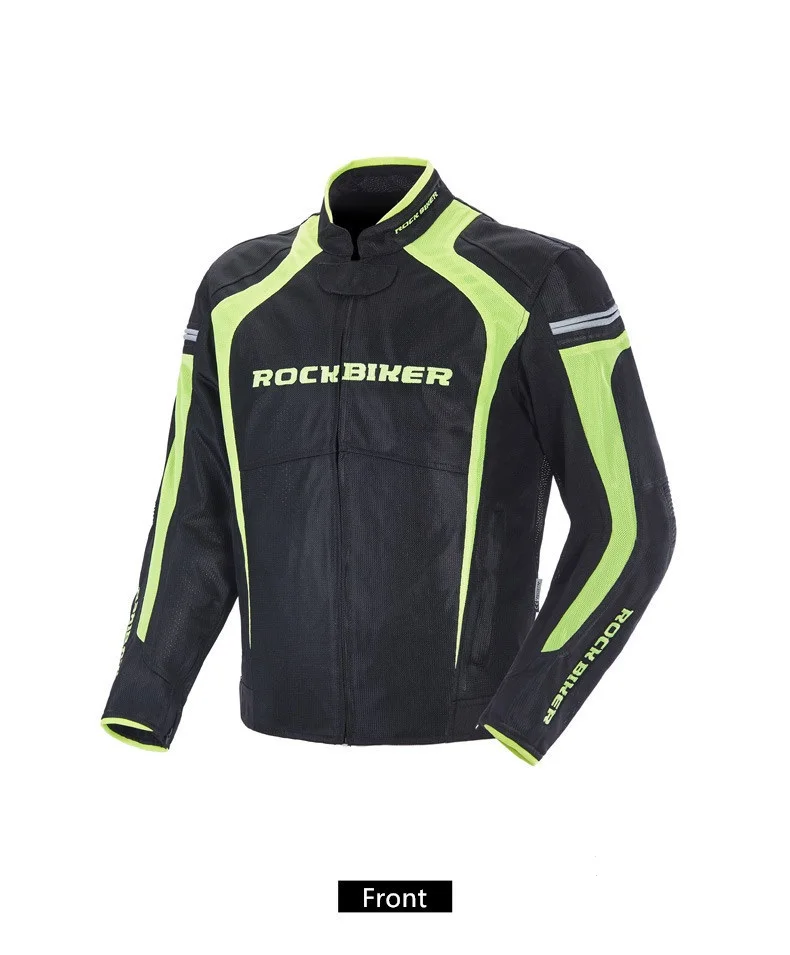 

ROCK BIKER New Arrival Reflective Men Motorcycle Jacket Racing Armor Moto Bike Riding Motocross Clothing with 5pcs Protectors bl