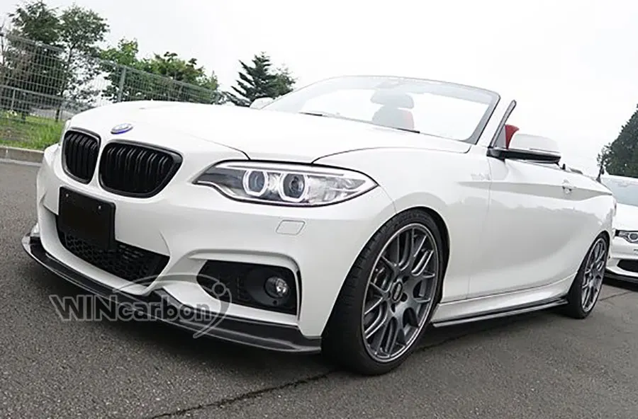 Волокно стекло передний спойлер для BMW F22 2 серии M-Sport бампер 2014UP