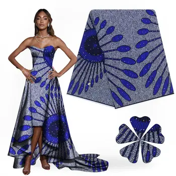 

Stone wax Ankara fabric high quality African print fabric African cotton 6 yards per lot cotton cloth material W181019