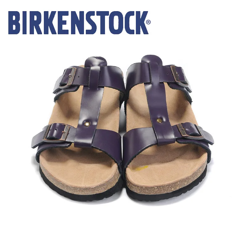 

Birkenstock Sandals Men Women Beach outdoor Slippers Fashion brand Leather Flip Flop Sandalias hombre Mujer EU36-45 new arrivals