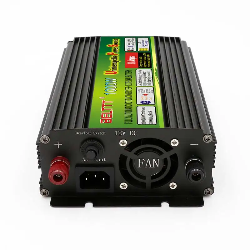 Bellttt-インバーター1000W,12V〜220V,充電器付き1kva,送料無料 
