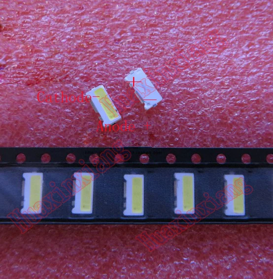 

50PCS/Lot Side Edge SMD LED 7032 3V 0.5W 120mA Cool White For TV Backlight