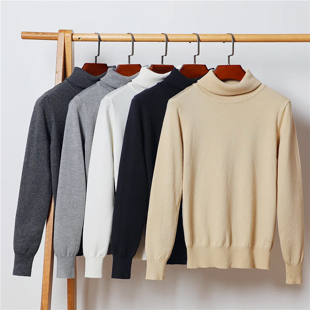 gkfnmt 2021 Autumn Winter Knitted Sweater Pullovers Turtleneck for Women Long Sleeve Good Quality Jumper Clothing | Женская одежда