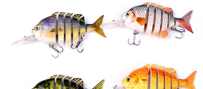 Fishing Lures Jointed Bionic 6 Segments 10cm 13.6g Artificial Lures Perch Walleye Pike Sunfish Hard Bait Fishing Tackle  (14)