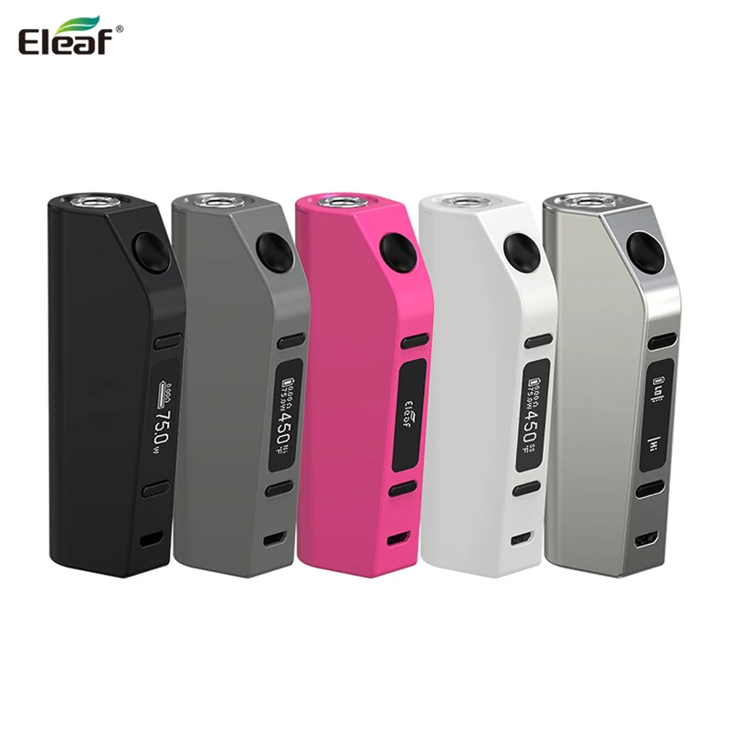 Оригинальный боксмод Eleaf Istick ASTER 75 Вт TC VW/Bypass/Smart/TC режим вейпа поддержка RDA/RTA/RDTA бак